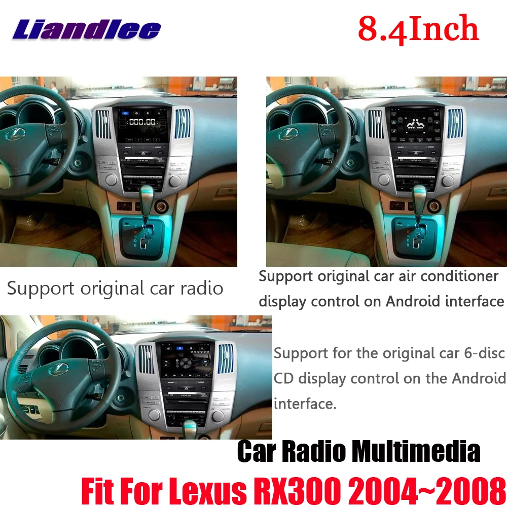 Liandlee Android Screen For Lexus RX300 / For Toyota Harrier 2003~2008 Car Carplay BT Wifi GPS Navi Navigation Map Camera Media