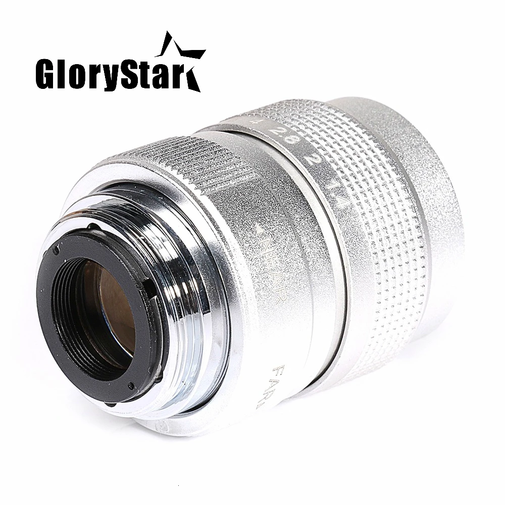 GloryStar серебро 25 мм F1.4 CC ТВ фильм объектив+ крепление для EOS M+ Марко