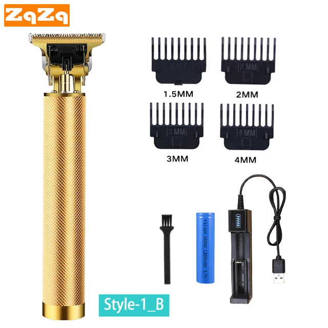 ZqZq Hair Trimmer Clipper Rechargeable Hair Clipper,Men Trimmer Electric Shaver Barber Machine Rechargeable Cutter Barbershop Style-1-B