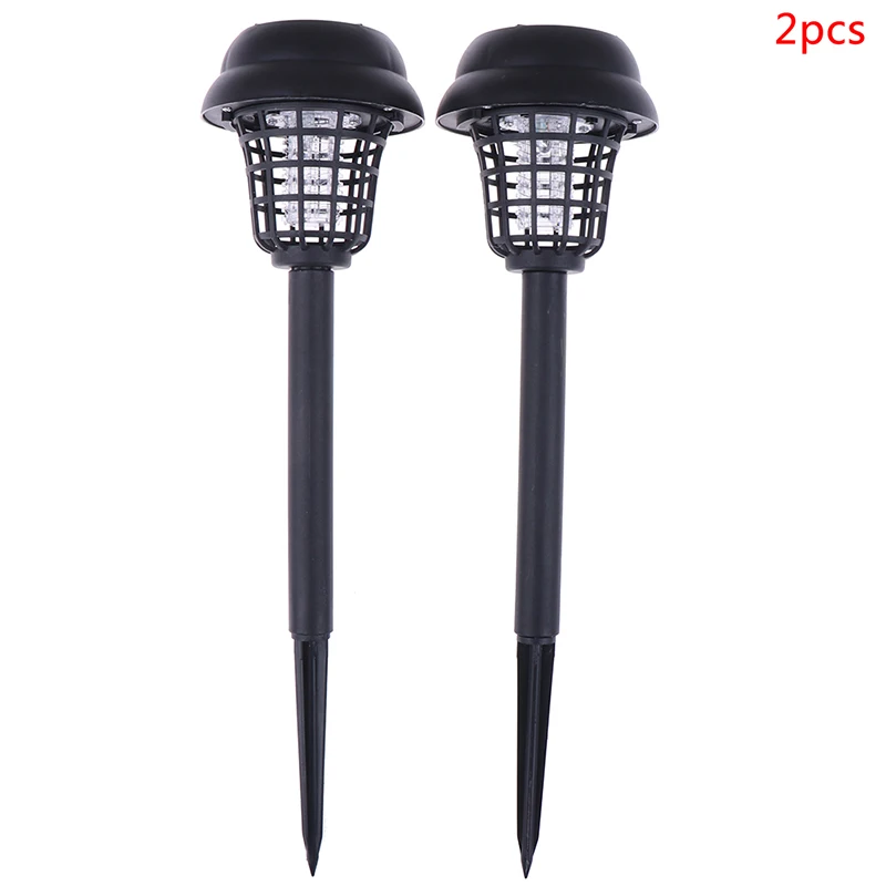 2PCS Mosquito Repellent Killer Lamp Solar Powered Outdoor Garden LED Light Mosquito Pest Bug Insect Killer Path Lighting