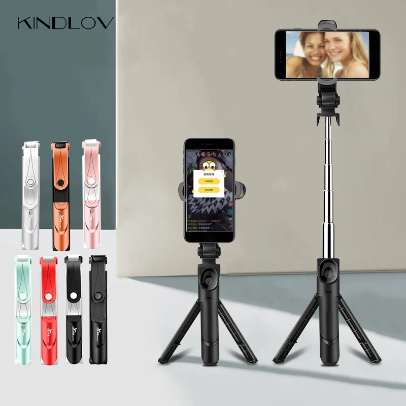 KINDLOV Selfie Stick Bluetooth Tripod Universal Horizontal And Vertical Tripod LED Selfie Stick Mobile Phone Bracket Photograph - ANKUX Tech Co., Ltd