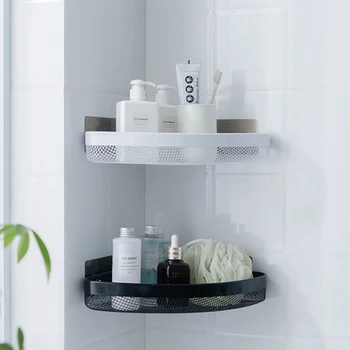 

Bathroom Shelf Organizer Metal Snap Up Corner Shelf Caddy Bathroom Corner Shelf Shower Storage Wall Holder Shampoo Holder
