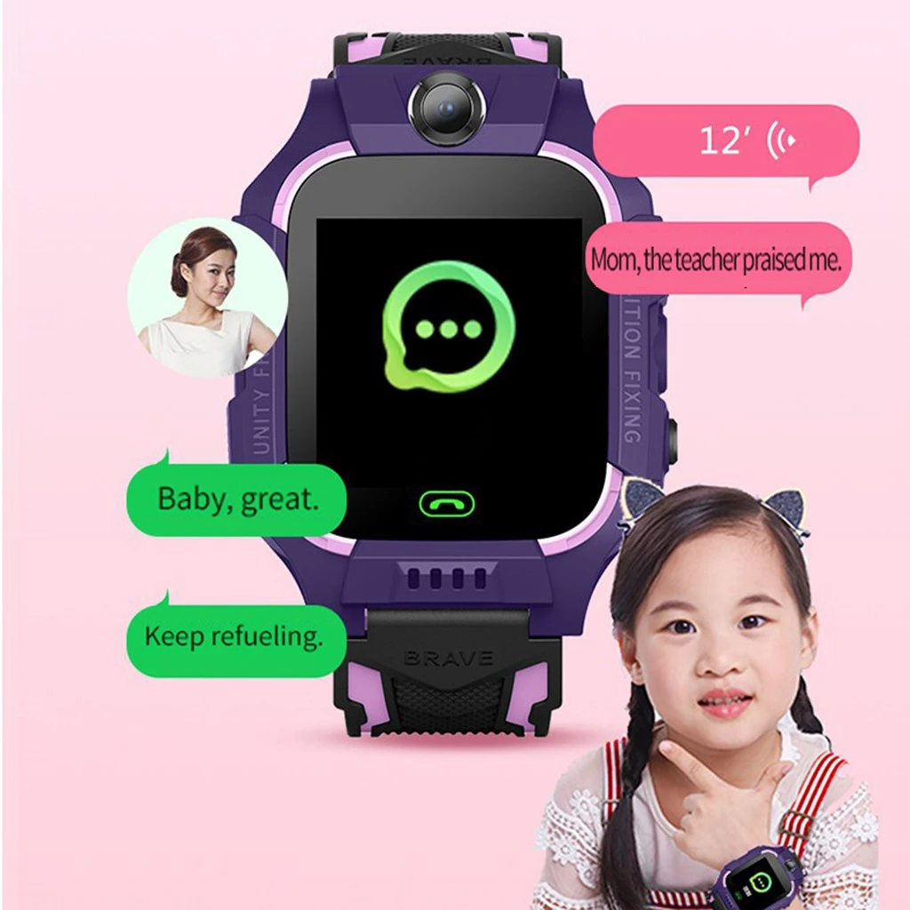 Kid Phone Call Smart Watch for Children Sos Antil-Lost Waterproof Clock Baby Support Sim Card Location Tracker Wristwatch afbeelding