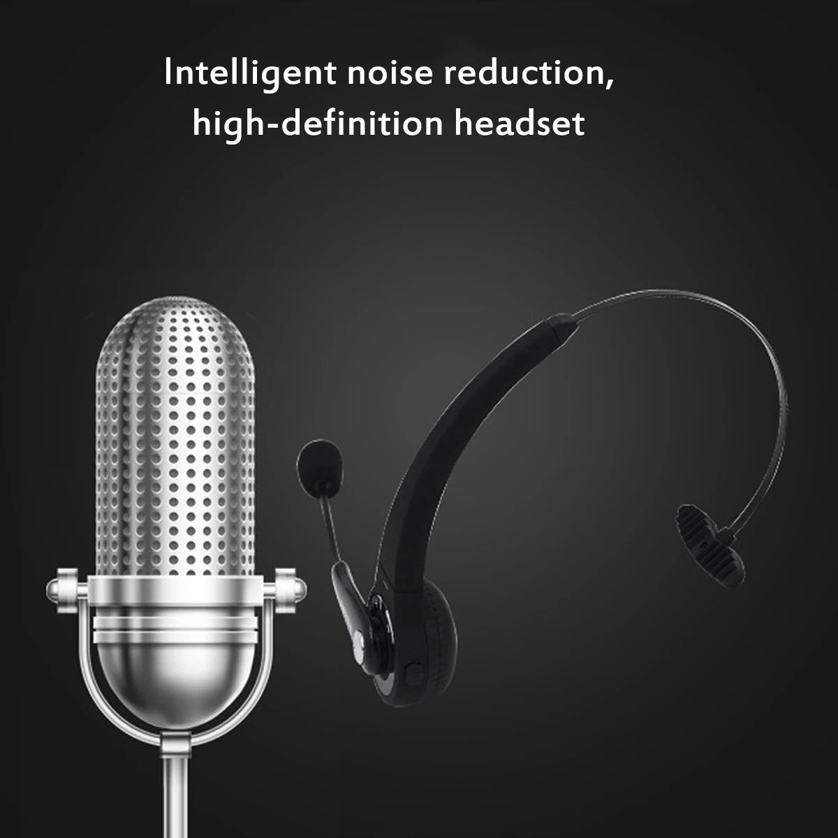 Over Head Noise Canceling Headphones Calling Center bluetooth Wireless Headset Mic Hands Free Headphone for Truckers Drivers