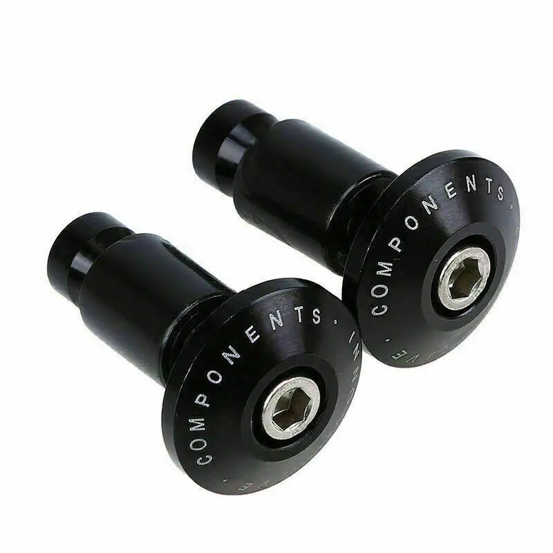 

2pcs 7 Inch Motorcycle Handle Bar Plug Grip Ends Cap CNC Aluminum Anti Vibration Motorbike Replacement Accessory