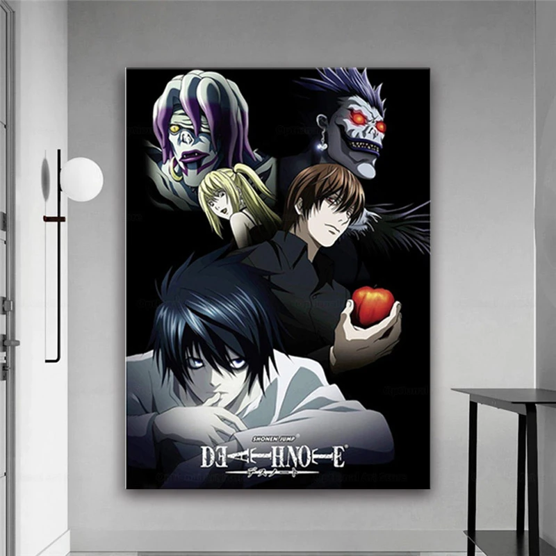 Death Note Anime Canvas Decorative Wall Painting Death Note Characters  Cosplay Wall Poster Art Painting for Wall Home Decor|Painting &  Calligraphy| - AliExpress