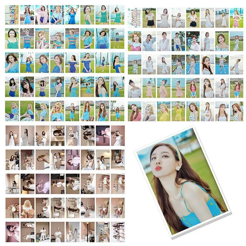 

Kpop TWICEZINE JEJU ISLAND EDITION Collective Cards Twice Lomo Photo Card Mina Jihyo HD Photocard 40pcs/set