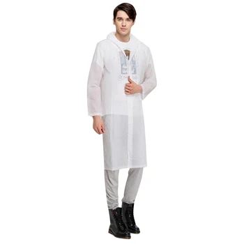 

Botique-Fashion Men And Women Eva Transparent Raincoat Portable Outdoor Travel Raincoat Waterproof Camping Hooded Poncho
