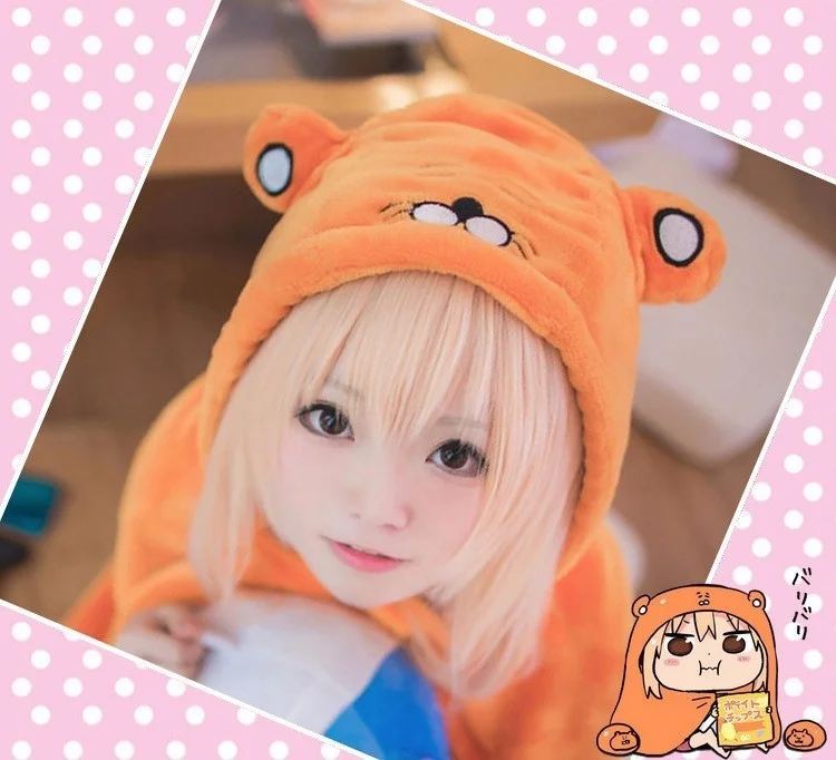 Himouto Umaru-chan Umaru Doma Home Outfit Cosplay Costume (Hoodie & Blanket Set) (Unofficial)