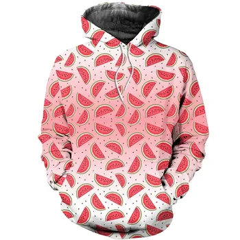 

Liumaohua Fashion tropical fruits watermelon 3d hoodies/Sweatshirt Winter autumn Harajuku Long sleeve streetwear tops