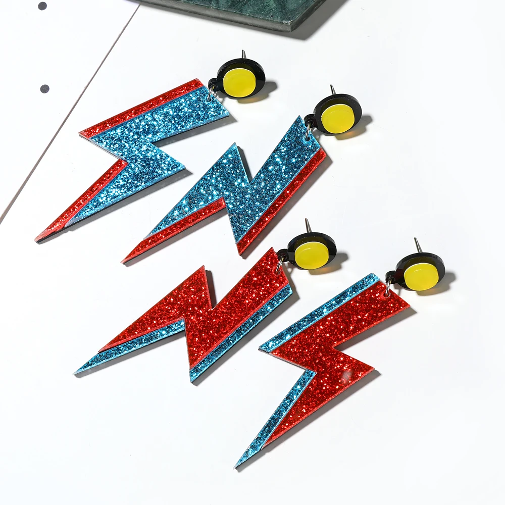 Dangle Earrings YAOLOGE long Lighting Resin Red Blue Party Jewelry Accessories Handmade Fashion Acrylic Earrings For Women