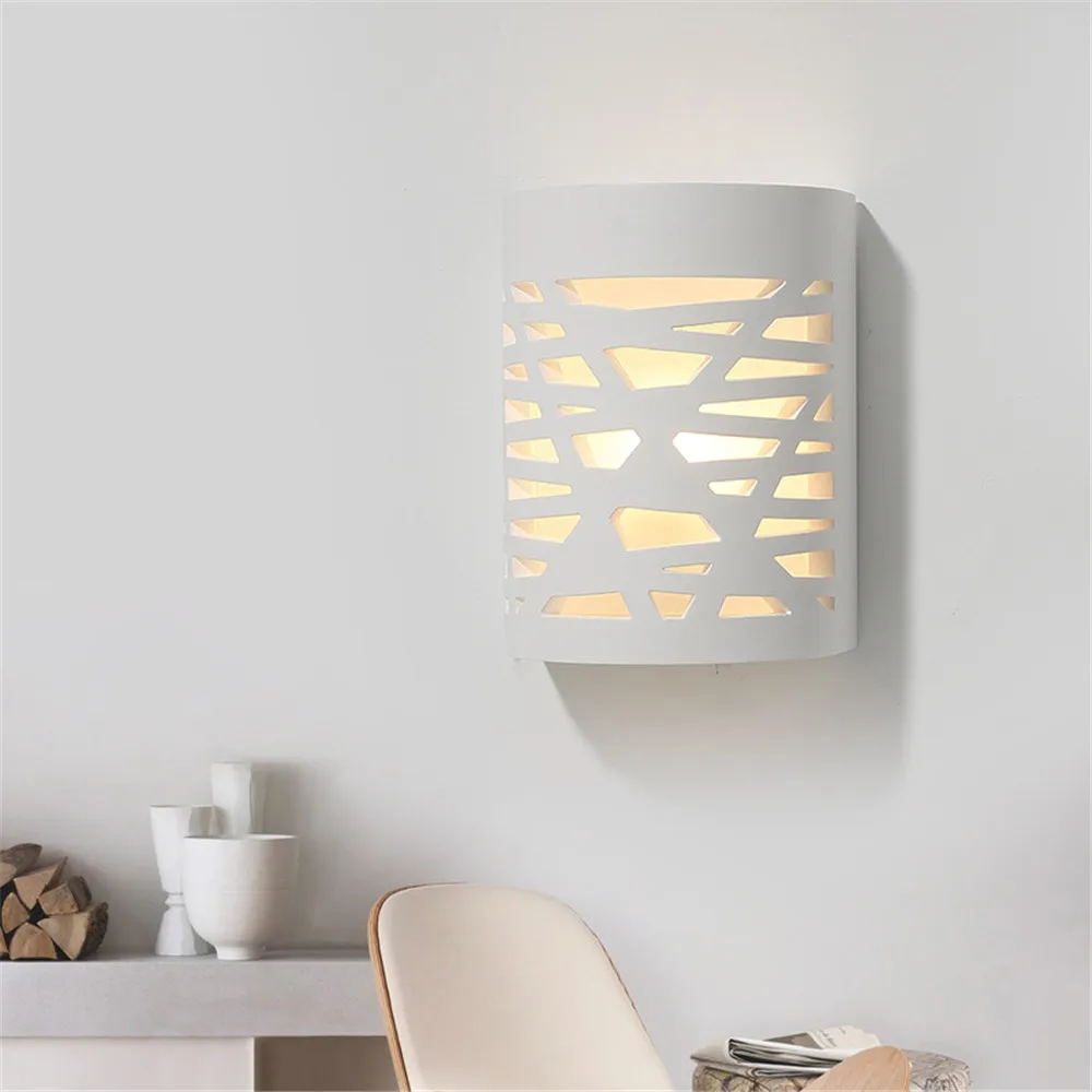 

Hollow integrated plaster LED wall lamp indoor living room decoration household lighting fixture bedroom staircase wall lamp