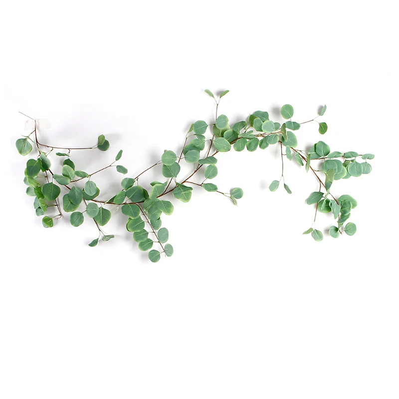 Artificial Ivy Leaf Eucalyptus Leaves Home Decor Wedding Decoration Plants Plastic Green Long Vine Fake Foliage Handmade 180cm - Цвет: 1