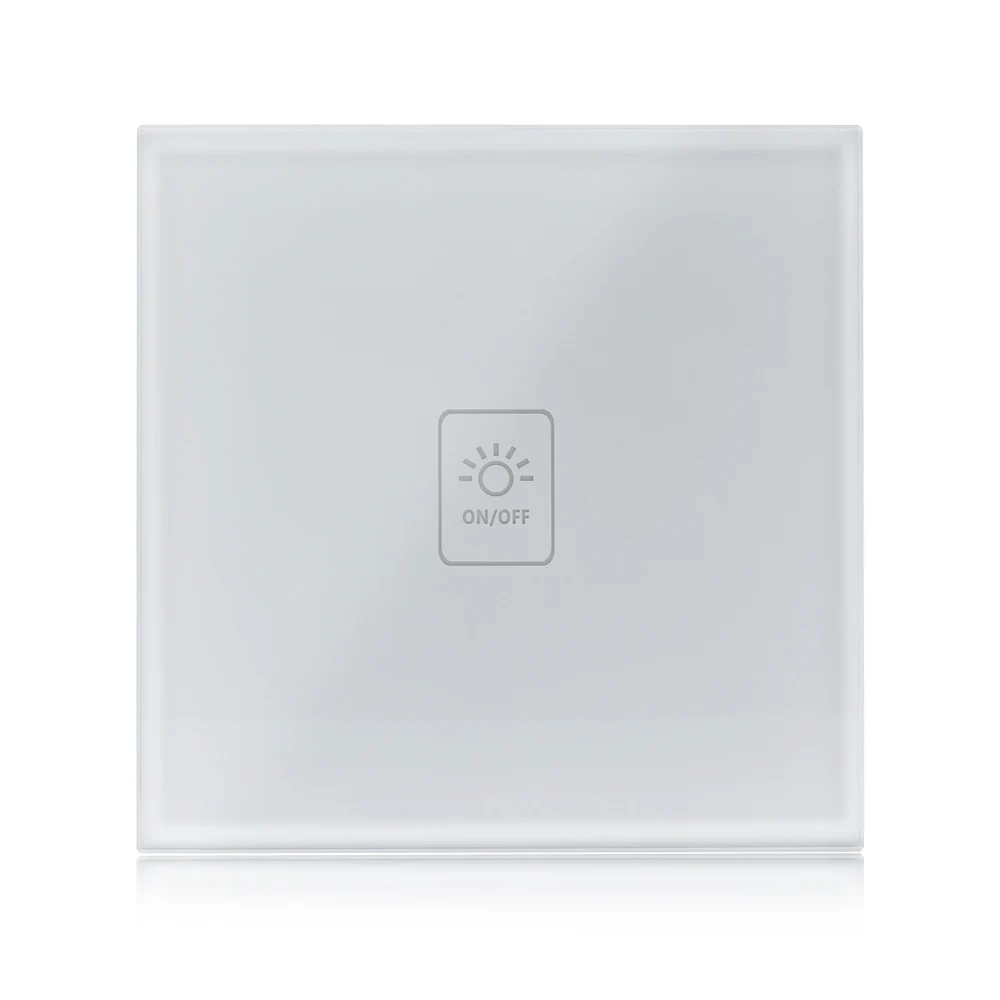 White 1 Gang Wi-Fi сенсорный выключатель дистанционный переключатель освещения Панель 1/2/3 настенный прерыватель Беспроводной переключатель приложение Управление работать с Alexa Google Home - Цвет: White 1 Gang