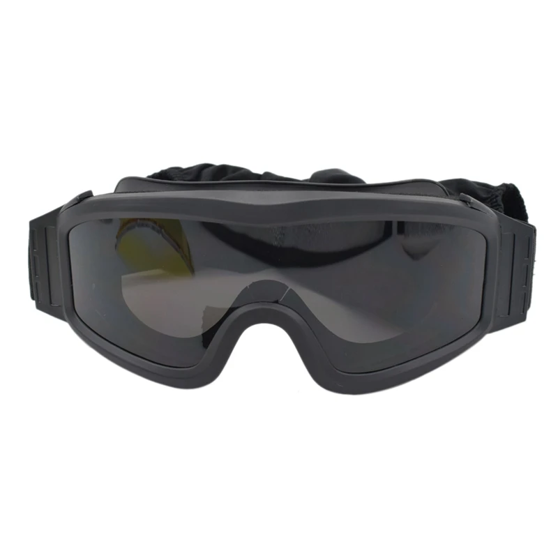 

Black Tan Green Tactical Goggles Glasses Gx1000 Black 3 Lens Motorcycle Windproof Wargame Goggles