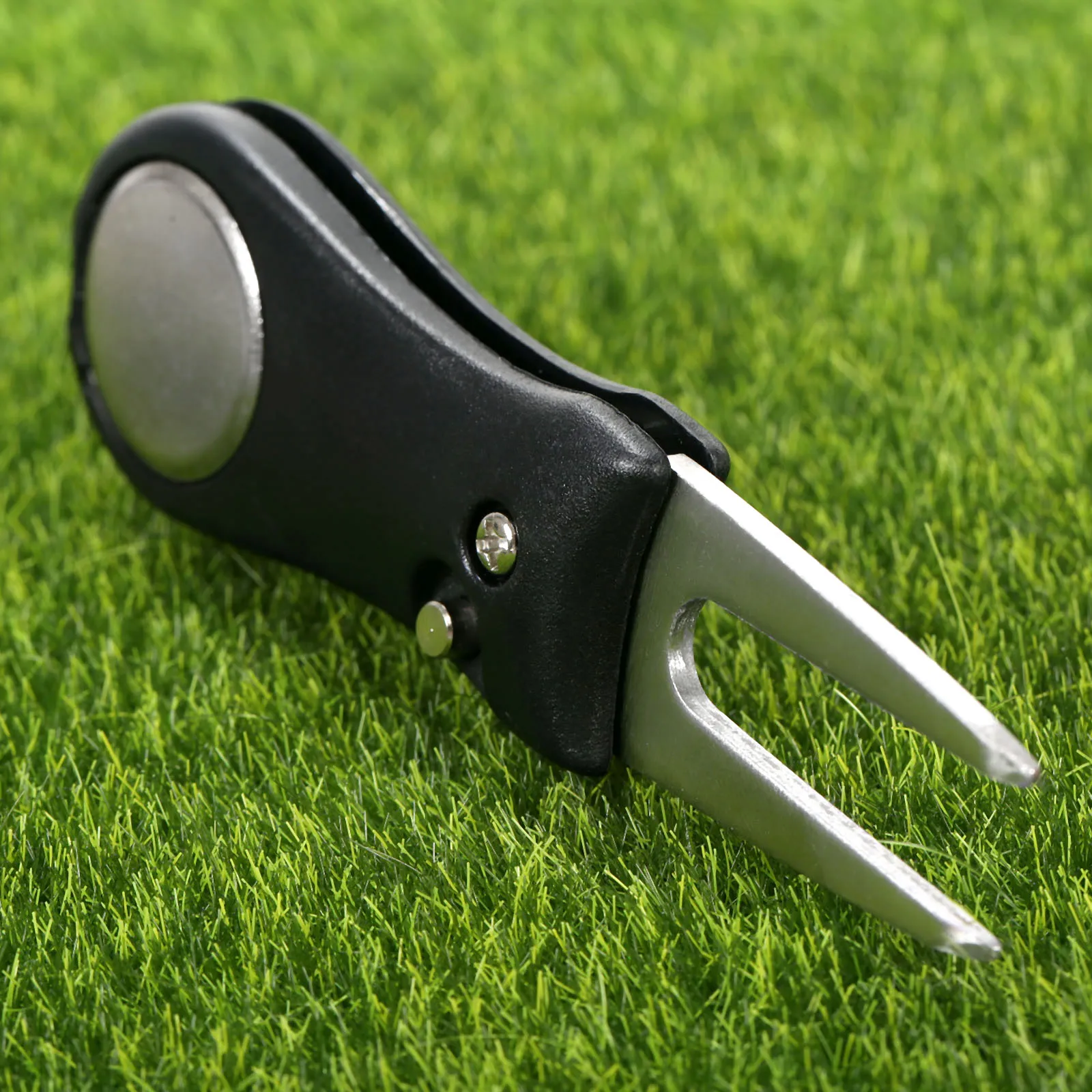 2 шт. сталь гольф ремонт Divot инструмент Switchblade Шаг Маркер паз очиститель складной Гольф класть зеленая вилка Switchblade Pitchfork