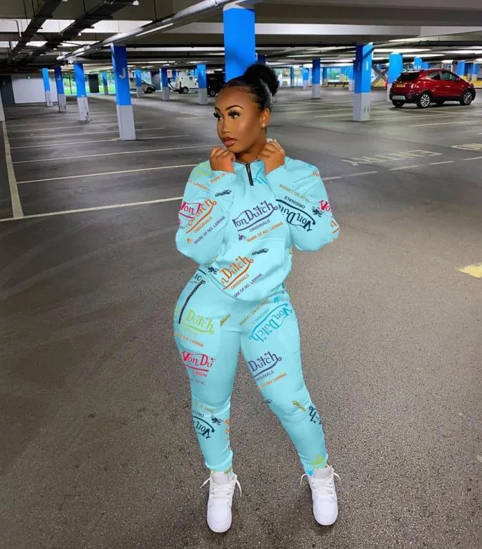 women's shorts and blazer suit set Winter Tracksuits Sets Sporty Casual Two Piece Set Letter Print Sportwear Jogger Zip Sweatshirt Top+Sweatpants Women Sweat Suit pink pant suit