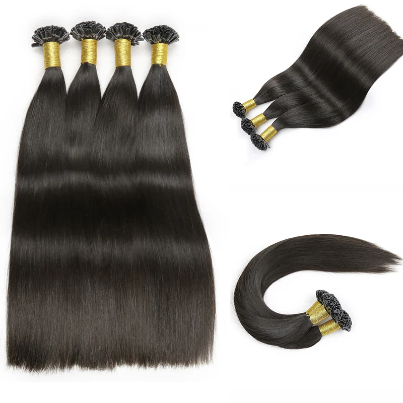 U Tip Natural Hair Extensions Capsule Nail Brazilian Machine Remy Smoothing Keratin Highlight Fusion Human Hair Capsules 1g/pc