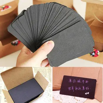 

100pc/set Colorful DIY Card Word Cards Memos Notes Pads For Children'S Gift Office ReadingsBlank DIY Graffiti Card Kraft Paper