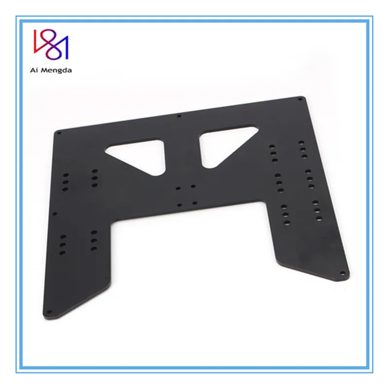 Black Anet A8 A6 3D Printer Upgrade Y Carriage Anodized Aluminum Plate For A8 A6 Hotbed Support Or Anet I3 3D Printers 3d tarantula aluminum y carriage heated support plate silver anodized for he3d tarantula 3d printer parts