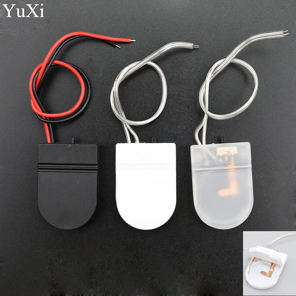 Cover Case Socket-Holder Battery-Storage-Box Coin-Cell-Battery CR2032 Button On/off-Switch