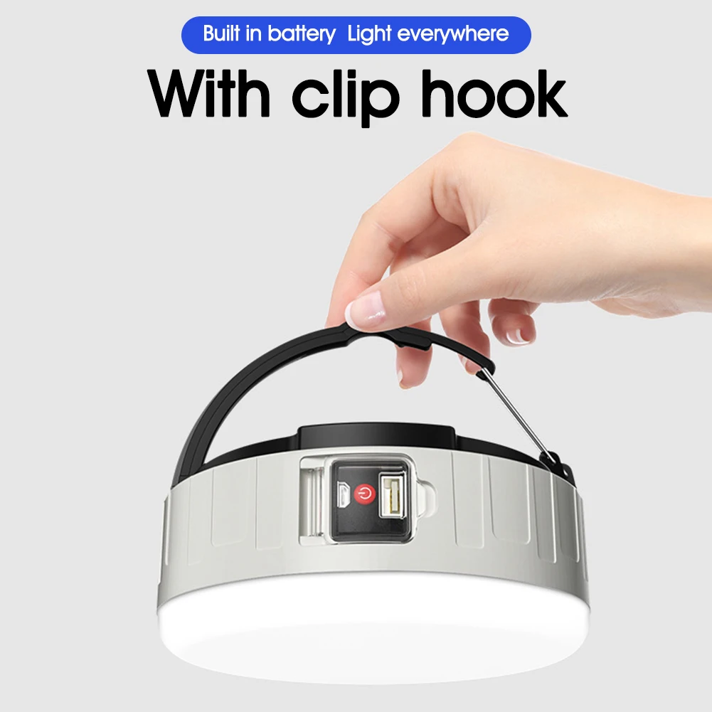 Luzes de Emergência Acampamento ao ar Luz com Gancho à Prova Ip65 para Cozinha Lanterna Livre Tenda Dip65 Água Lâmpada Led Usb 10 ao ar livre tenda luz com gancho