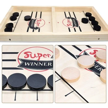 

Fast Hockey Sling Puck Game Family Child Kids Board-Game Party Educational Funny Toys Fast Hockey for Family Parent-child