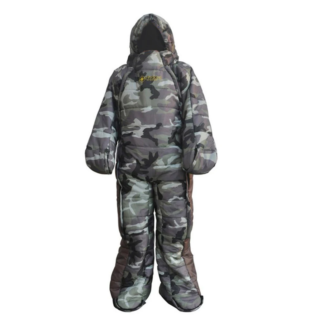 Portable Outdoor Camping Trip Full Body Wearable Sleeping Bag - Free Walker Design with Arms Legs - Easy Wear and Off Waterproof