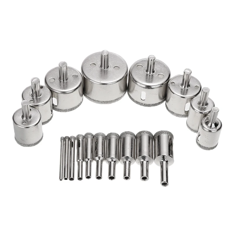 

18pcs/set Metal Hole Saw Drill Bit Diamond Core Home Cutting Bit Opener HSS Tile Porcelain Drill Bit 4-50MM For Metal Working