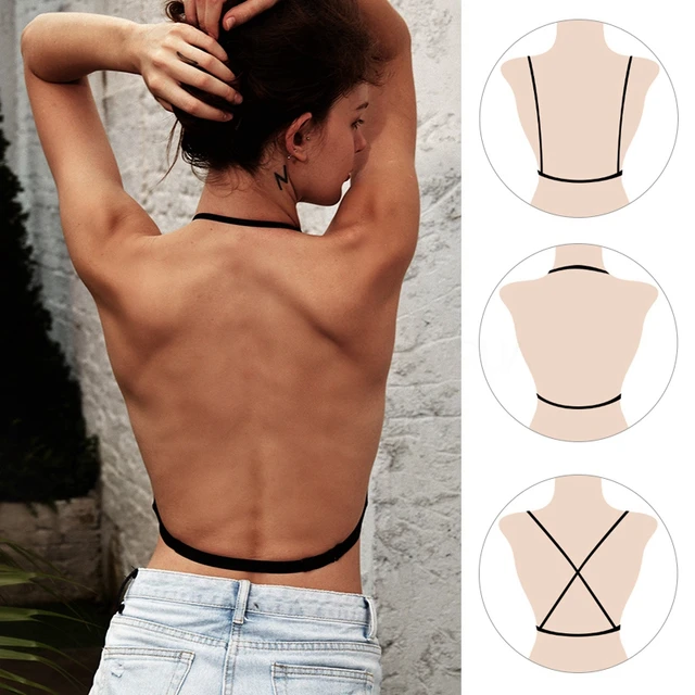 Open Back Bra Invisible Bralette Triangle Bras Women Nude Underwear  Underwire Brassiere Sexy Backless Lingerie BH Soutien Gorge - AliExpress