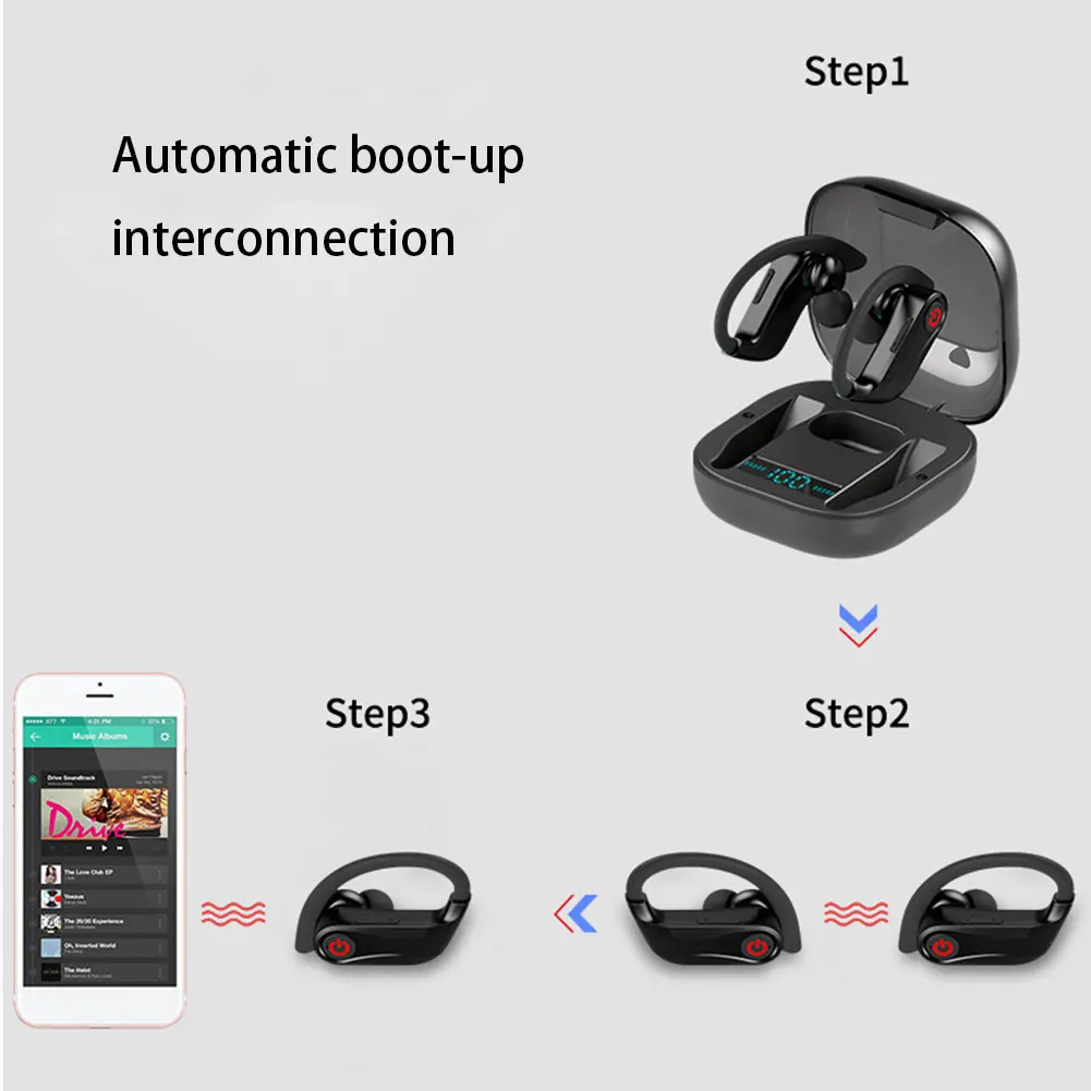 HBQ Q62 Bluetooth 5,0 наушники настоящие беспроводные наушники глубокие базовые стерео наушники-вкладыши Встроенный микрофон спортивная водонепроницаемая гарнитура