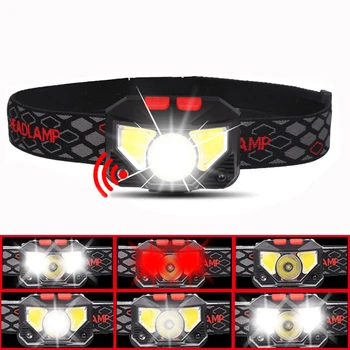 

XANES W826A 650LM XPG+2xCOB LED Induction Sensor Headlamp USB Charging 6 Mode Waterproof Double Switch Fishing Light Flashlight