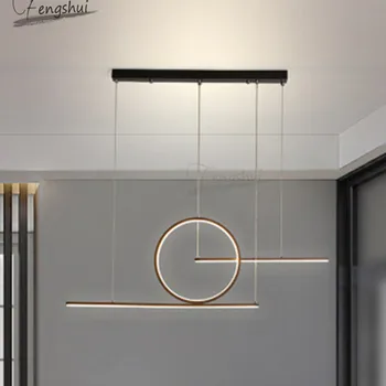 

Nordic Creative LED Strip Pendant Light Fixtures Nordic Dining Table Hanging Lamp Living Room Bedroom Bedside Cafe Deco Fixtures