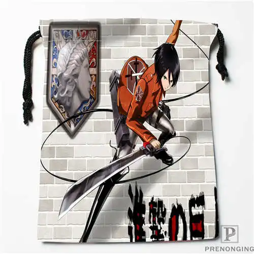 Bags Пользовательские печати attack_on_titan сумки для покупок на шнурках дорожный мешочек для хранения плавать Туризм игрушка сумка унисекс мульти Size18-12-31-78 - Цвет: Bags