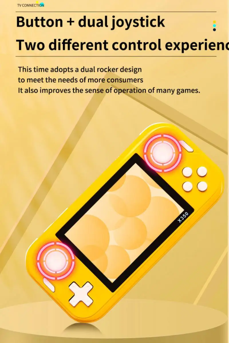 Handheld Game Player X350 Video Game Console Mini Retro Console With 6000+ Games 3.5 Inch IPS Screen For GBA/MD/FC 10 Emulators