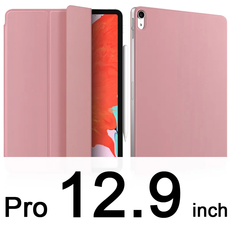 Для Face ID 11 12,9 дюймов iPad Pro, магнитный ультратонкий умный чехол-подставка в виде книжки - Цвет: Pink for Pro12.9