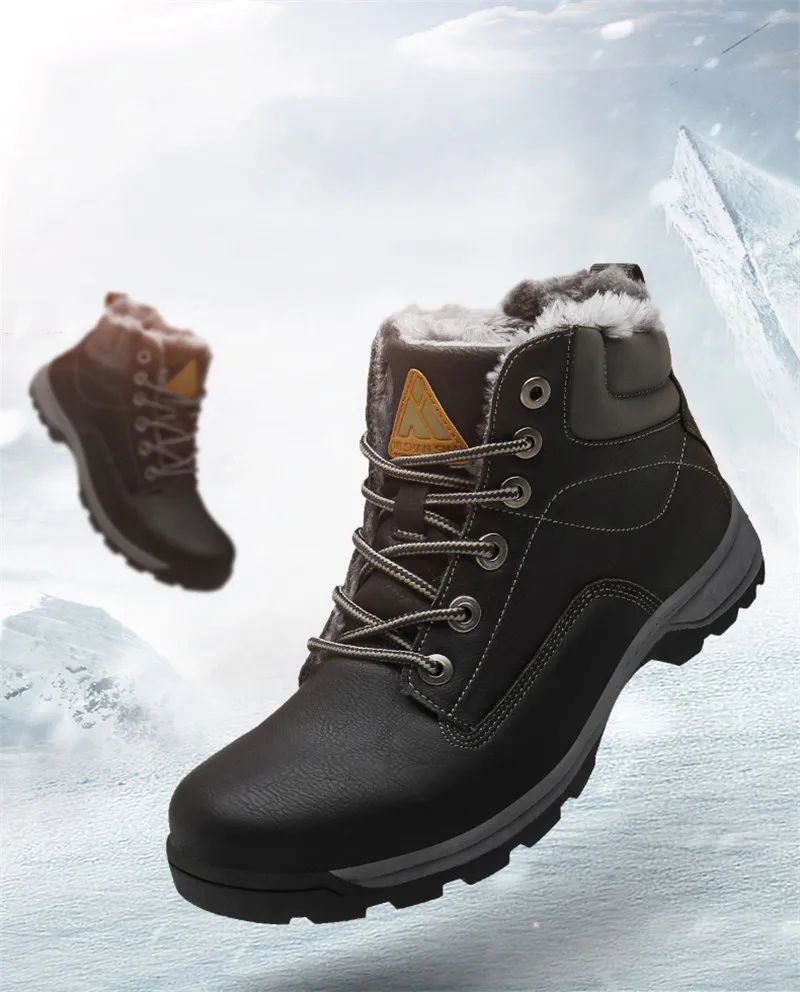 Safty Shoes Winter Ankle Boots Man Shoes Outdoor Sneakers Snow Boots Military Boots Boys Flats Army Platform Boots hombre