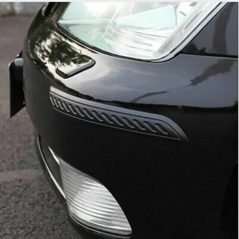 

Black Car Anti-collision Strip Protector Corner Kit Guard Front Rear Wrap Parts