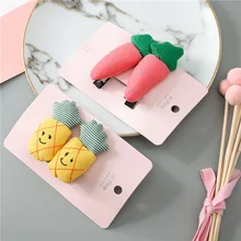 Корейский стиль, Осень-зима, стиль, милые детские заколки с фруктами для девочек, детские фрикадельки, боковая заколка, бандо, аксессуары для волос