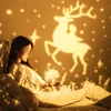 Deer Projector Night Light With BT Speaker Chargeable Starry Sky Star Rotate LED Lamp Colorful Flashing Star Kids Baby Gift ► Photo 2/6