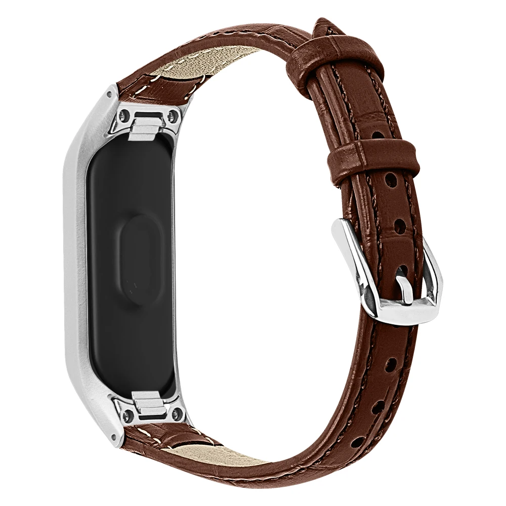 Для samsung Galaxy fit-e SM-R375 умный Браслет из натуральной кожи ремешок спортивный сменный браслет наручных часов браслет ремень - Цвет ремешка: Brown