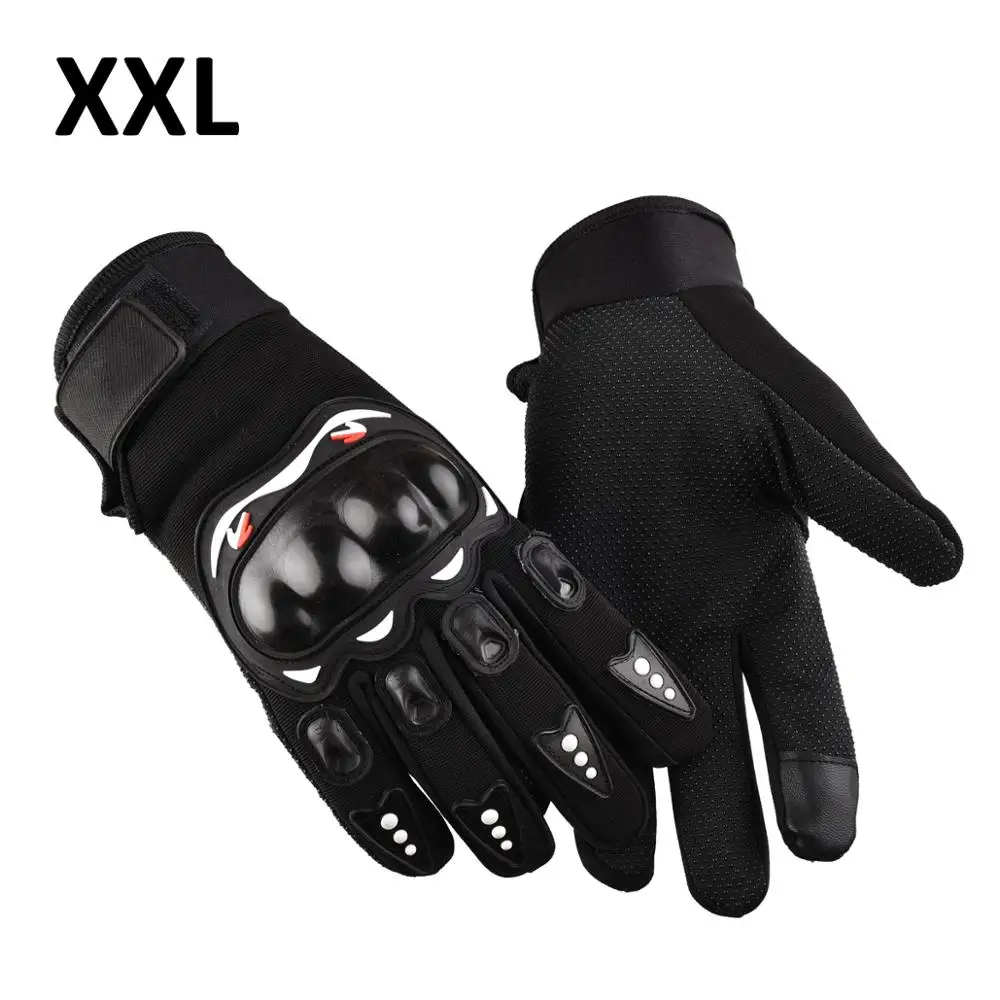 1 пара, мотоциклетные перчатки, дышащие, унисекс, полный палец, перчатки, износостойкие, на открытом воздухе, для гонок, спортивные перчатки, мотоциклетные защитные перчатки - Цвет: XXL