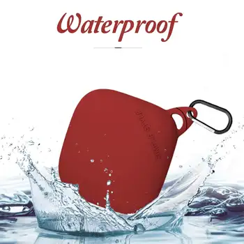 

Portable Silicone Case For Powerbeats Pro Anti-Lost Shockproof Easy Carrying Protective Case Waterproof with Keychain