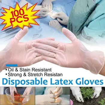 

100PCS/Set PVC Food Plastic Gloves Disposable Gloves for Restaurant Kitchen BBQ Eco-friendly Food Gloves Fruit Vegetable Gloves
