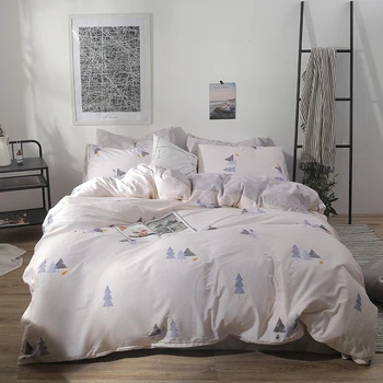 

Pine Tree Pink Duvet Cover Set Cotton Bedding Set Quilt Cover Bed Cover Bedclothes Bedsheet with Pillow Cases No Comforter