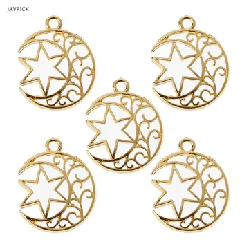 

5Pcs Moon Star Blank Resin Frame Pendant Open Bezel Setting Jewelry Making Tool