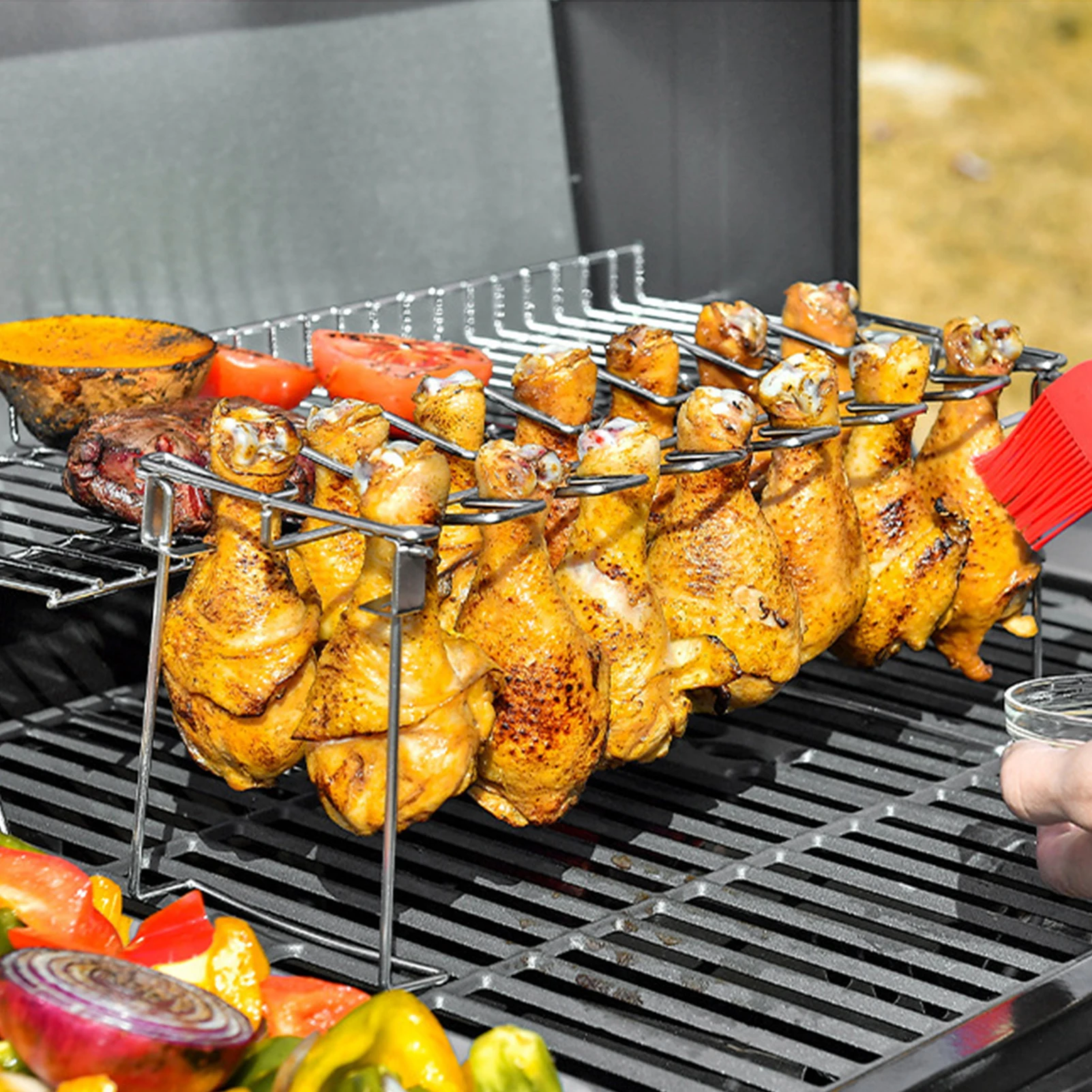 Roasted Chicken Rack Holder Grill Stand Fork Chicken Grill 2020 For BBQ New V9F1 