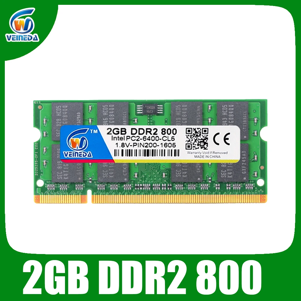 VEINEDA ddr2 2gb 800 Memoria оперативная память Sodimm ddr 2 совместимый с Intel и AMD 667 533 Mobo |