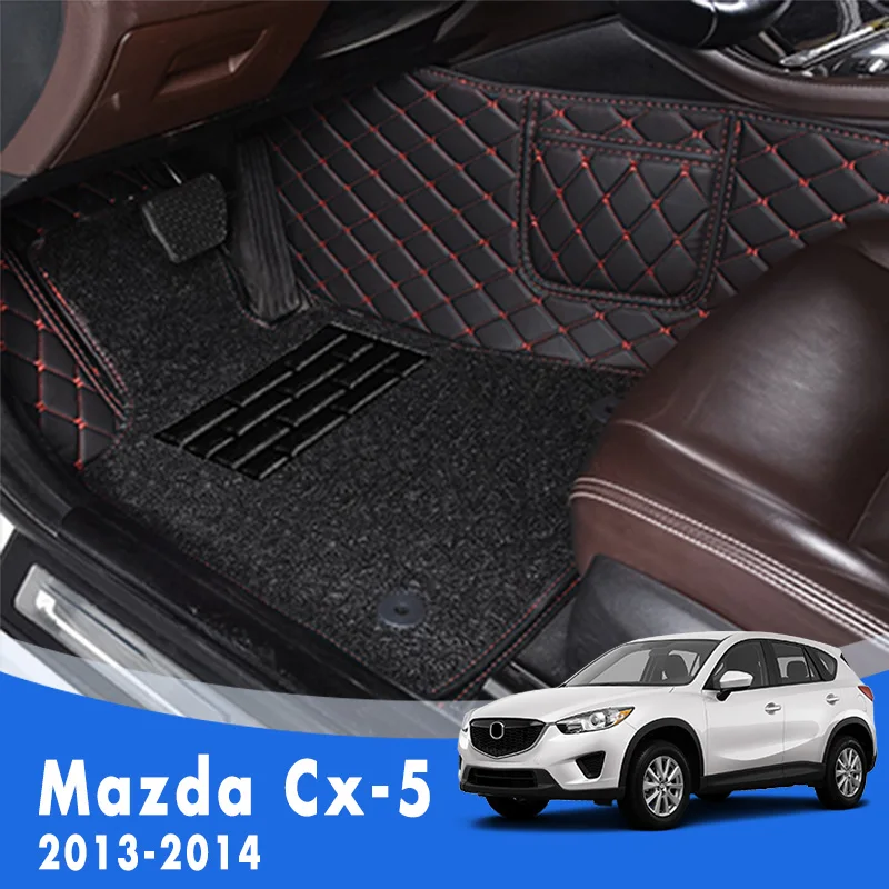 Автомобильные коврики под заказ для Mazda cx-5 2014 2013 роскошные двухслойные