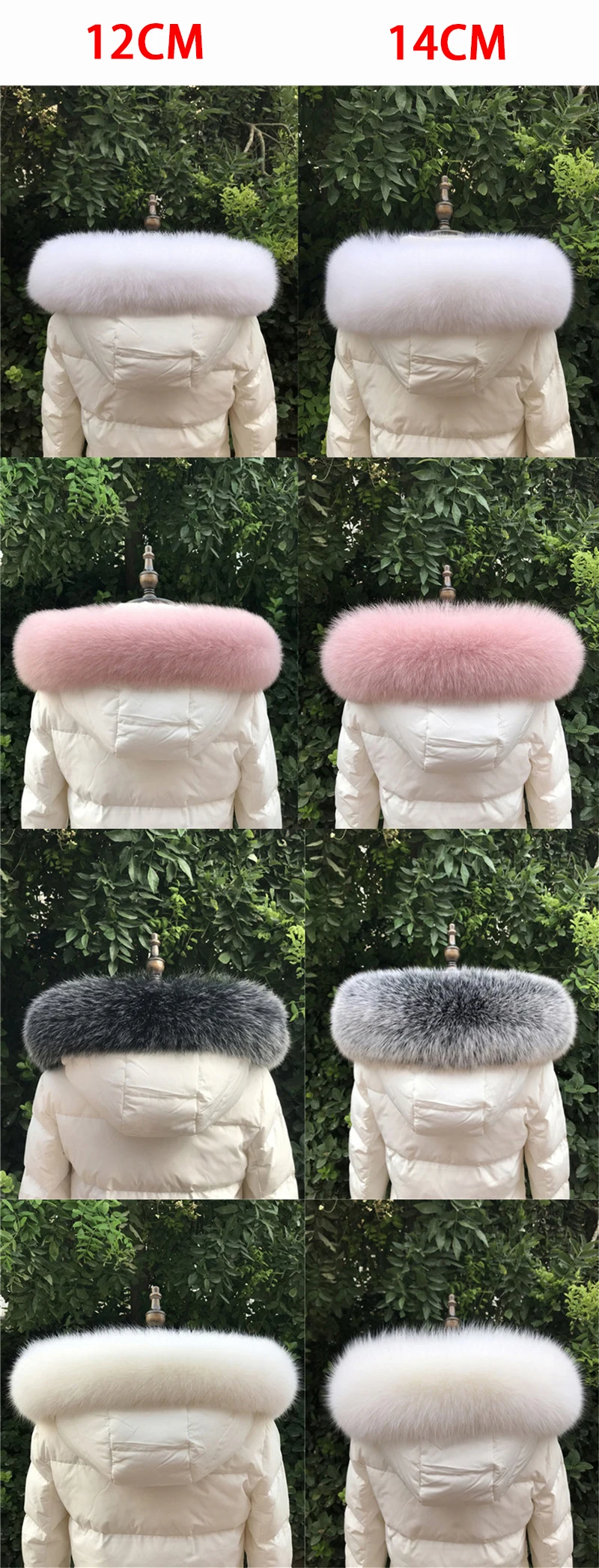 Genuine Fox Fur Scarves Collar Winter Natural Real Fox Fur Collar Scarf for Women coat Warm Hood Fur Scarf shawl Female